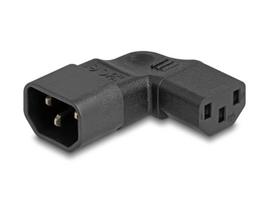 Delock - Netzteil - IEC 60320 C14 zu power IEC 60320 C13 gewinkelt  10 A - Schwarz (80474)