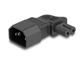 Delock - Netzteil - power IEC 60320 C7 zu IEC 60320 C14  2,5 A - 90°-Stecker - Schwarz (80473)