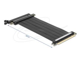 Riser Karte PCI Express 4.0 x16 Stecker zu x16 Slot mit Kabel 30 cm, Riser Card (schwarz)