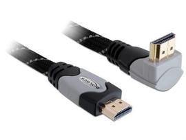 DeLOCK High Speed HDMI with Ethernet - Video-/Audio-/Netzwerkkabel - HDMI - 28 AWG - HDMI, 19-polig (M) - bis - HDMI, 19-polig (M) - 5,0m - Verbindungsstück im 90°-Winkel (83077)