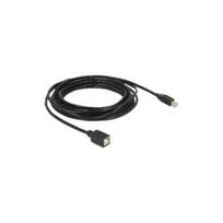 DeLOCK - USB-Verlängerungskabel - USB Typ B, 4-polig (M) - USB Typ B, 4-polig (W) - 5,0m (USB/USB2.0) - Schwarz (83429)