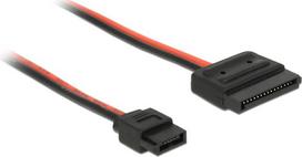 Delock Kabel Power SATA 15 Pin Buchse > Power Slim SATA 6 Pin Buchse (5 V) 24 cm (84857)