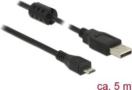 DeLOCK - USB-Kabel - USB (M) bis Micro-USB Type B (M) - 5,0m - Schwarz (84910)
