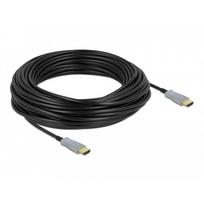 DeLOCK - Highspeed HDMI-Kabel - HDMI (M) bis HDMI (M) - 25,0m - Glasfaser - Schwarz - 4K Unterstützung, Active Optical Cable (AOC) (85016)