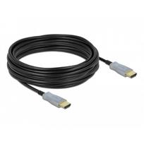 Delock - High Speed - HDMI-Kabel - HDMI männlich zu HDMI männlich - 10,0m - Glasfaser - Schwarz - 4K Unterstützung, Active Optical Cable (AOC) (85010)