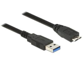 DeLOCK - USB-Kabel - USB Type A (M) bis Micro-USB Type B (M) - USB3.0 - 1,5m - Schwarz (85073)