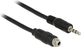 DeLOCK - Audioverlängerungskabel - stereo mini jack (W) bis stereo mini jack (M) - 1,0m - Schwarz (85116)