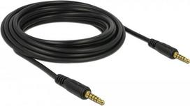 DeLOCK - Audiokabel - 5-pole mini jack (M) bis 5-pole mini jack (M) - 5,0m - Schwarz (85699)