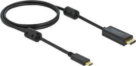 Delock - Video- / Audiokabel - 24 pin USB-C männlich zu HDMI männlich - 1,0m - Schwarz - 4K Unterstützung, aktiv (85969)