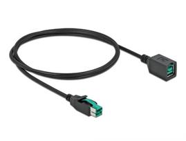 DeLOCK - PoweredUSB extension cable - USB PlusPower (12 V) (M) bis USB PlusPower (12 V) (W) 1,0m - Schwarz (85980)