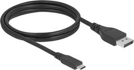 Delock - DisplayPort-Kabel - USB-C (M) bis DisplayPort (M) - DisplayPort 1,4 - 1,0m - 8K Unterstützung - Schwarz (86038)