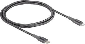 Delock - Lightning-Kabel - USB-C männlich bis Lightning männlich - 1,0m - Grau - für Apple iPad/iPhone/iPod (Lightning) (86631)