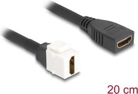 Delock - HDMI-Kabel - HDMI weiblich zu HDMI weiblich Keystone - 20cm - Schwarz / Weiß - unterstützt 8K 60 Hz (7680 x 4320) (86973)