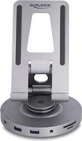 Delock Tablet und Notebook Dockingstation 4K mit integrierter Halterung - HDMI / USB / Hub / SD / Micro SD / PD 3.0 - 36