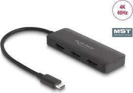 DeLOCK 88040 - USB Typ-C - 3840 x 2160 - Schwarz - 1.4/2.2 - 4K Ultra HD - Rundkabel (88040)