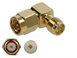 DeLOCK - Antennenadapter - SMA (S) bis RP-SMA (R) - gewinkelt (89955)