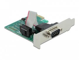 DeLOCK PCI Express Card to 1 x Serial RS-232 - Serieller Adapter - PCIe 2,0 Low-Profile - RS-232 x 1 - grün (90006)