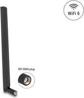 Delock WiFi 6 Antenne RP-SMA Stecker 3 - omnidirektional mit Kippgelenk - Omnidirektional (90677)