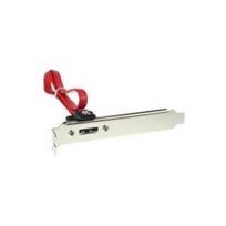 InLine eSATA Slotblech - eSATA Buchse extern auf intern SATA Stecker - 0,5m