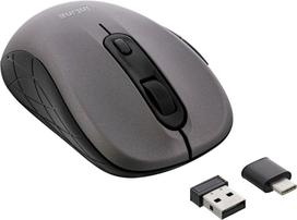 InLine Maus 3-in-1 - Bluetooth + 2x 2.4GHz Funk - 5 Tasten - optisch - grau/schwarz