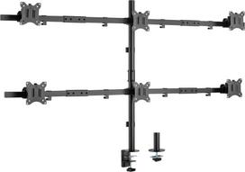 InLine® Desk Bracket for 6x TV / LED / TFT Display up to 81cm 32 max. 7kg black