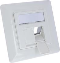 InLine Rahmenset für 2x RJ45 Bu/LSA Einsatz - Keystone SNAP-In - weiß RAL9010 (76202U)