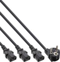 InLine 13er B-Pack Netz-Y-Kabel 1x Schutzkontakt 3x Kaltgeraete 1 - Kabel - Strom/Netzteil (B-16653B)