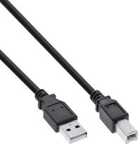 InLine 70er B-Pack USB 2.0 Kabel A an B schwarz - Kabel - Digital/Daten (B-34502X)