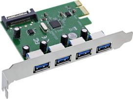InLine Schnittstellenkarte - 4x USB-A 3.2 Gen. 1 - PCIe x1 (76666M)