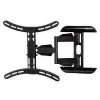 Hama FULLMOTION TV Wall Bracket, 1 star, XL - Befestigungskit (Wandbefestigung, 2 Wandplattenabdeckungen, 4 Kabelführungen) - für TV - Stahl - Schwarz - Bildschirmgröße: 58-142 cm (23-56) (00118619)