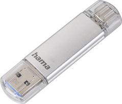 Hama FlashPen C-Laeta - USB-Flash-Laufwerk - 128GB - USB 3.0/USB Typ C - Silber