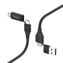 Hama 00201537 USB Kabel 1,5 m USB 2.0 USB A/USB C USB C/Micro-USB B Schwarz (00201537)