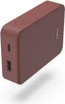 Hama Colour 10 - Powerbank - 10000 mAh - 37 Wh - 3 A - Fast Charge - 2 Ausgabeanschlussstellen (USB, 24 pin USB-C) - auf Kabel: USB-C - Rot (00201714)