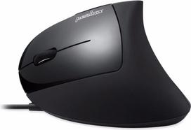 Perixx PERIMICE-513 L, Ergonomic mouse, for left-handers, vertical, black