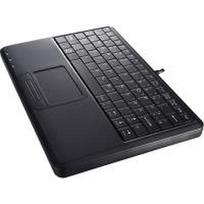 Tastatur, Perixx PERIBOARD-510 H PLUS, USB, Super Mini Touchpad Keyboard, mit 2-fach USB Hub (PERIBOARD-510 H PLUS)