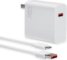 Xiaomi - HyperCharge Original - Typ-C Kabel - 120W - Weiss - Schnellladegerät laden Reiseadapter EU-Stecker (MDY-13-EE)