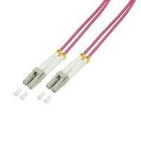 Logilink - Patch-Kabel - LC Multi-Mode (M) - LC Multi-Mode (M) - 2 m - Glasfaser - 50/125 Mikrometer - OM4 - halogenfrei - Erikaviolett (FP4LC02)
