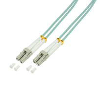 Logilink - Patch-Kabel - LC Multi-Mode (M) bis LC Multi-Mode (M) - 50 m - Glasfaser - 50/125 Mikrometer - OM3 - halogenfrei - Aquamarin (FP3LC50)