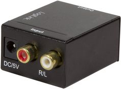 LogiLink CA0102 Toslink / RCA Audio Adapter Black