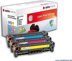 Toner Agfa Photo Multipack kompatibel zu HP CF381/82/83A cyan,magenta,gelb für Laserjet Pro M476, Reichweite ca. 2700 Seiten (APTHPCF440AME)
