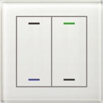 MDT BE-GTL2TW.01 Glastaster II Light 2fach RGB-W m.Temperatursensor Weiß