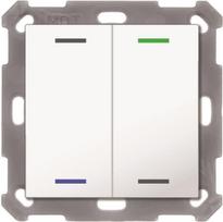 MDT BE-TAL55T2.01 Taster Light 55 2fach RGB-W Temp.sensor Reinweiß gl. Neutral (BE-TAL55T2.01)
