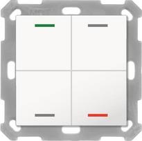MDT BE-TAL55T4.01 Taster Light 55 4fach RGB-W Temp. Reinweiß glänzend Neutral (BE-TAL55T4.01)