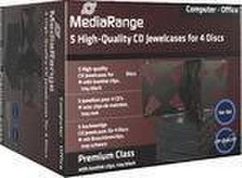 MEDIARANGE Retail pack 4er CD-Jewelcase - Behälter CD-Aufbewahrung - Kapazität: 4 CD/DVD (Packung mit 10)