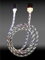 LC-POWER Kabel USB-Micro-1M-8 1m black/silver,USB A auf Micro-USB (LC-C-USB-MICRO-1M-8)