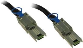 Inter-Tech - Externes SAS-Kabel - SAS 6Gbit/s - 4x Shielded Mini MultiLane SAS (SFF-8088), 26-polig (M) zu 4x Shielded Mini MultiLane SAS (SFF-8088), 26-polig (M) - 2cm - Schwarz (88885002)