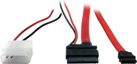 Inter-Tech - SATA-Adapter - Slimline SATA zu interne Stromversorgung, 4-polig, SATA - 15cm - Rot (88885323)