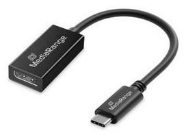 MEDIARANGE USB-C zu DP Audio/Video Konverter 20cm sw - Converter (MRCS235)