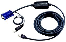 ATEN KA7970 USB KVM Adapter Cable (CPU Module) - Tastatur- / Video- / Maus- (KVM-) Kabel - RJ-45 (M) - USB Typ A, 4-polig, HD-15 (M) (KA7970-AX)