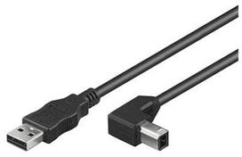 MicroConnect USB2.0 - USB-Kabel - USB Typ B (M) zu USB (M) - USB2.0 - 50cm - 90° Stecker (USBAB05ANGLED)